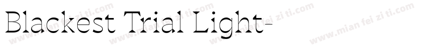 Blackest Trial Light字体转换